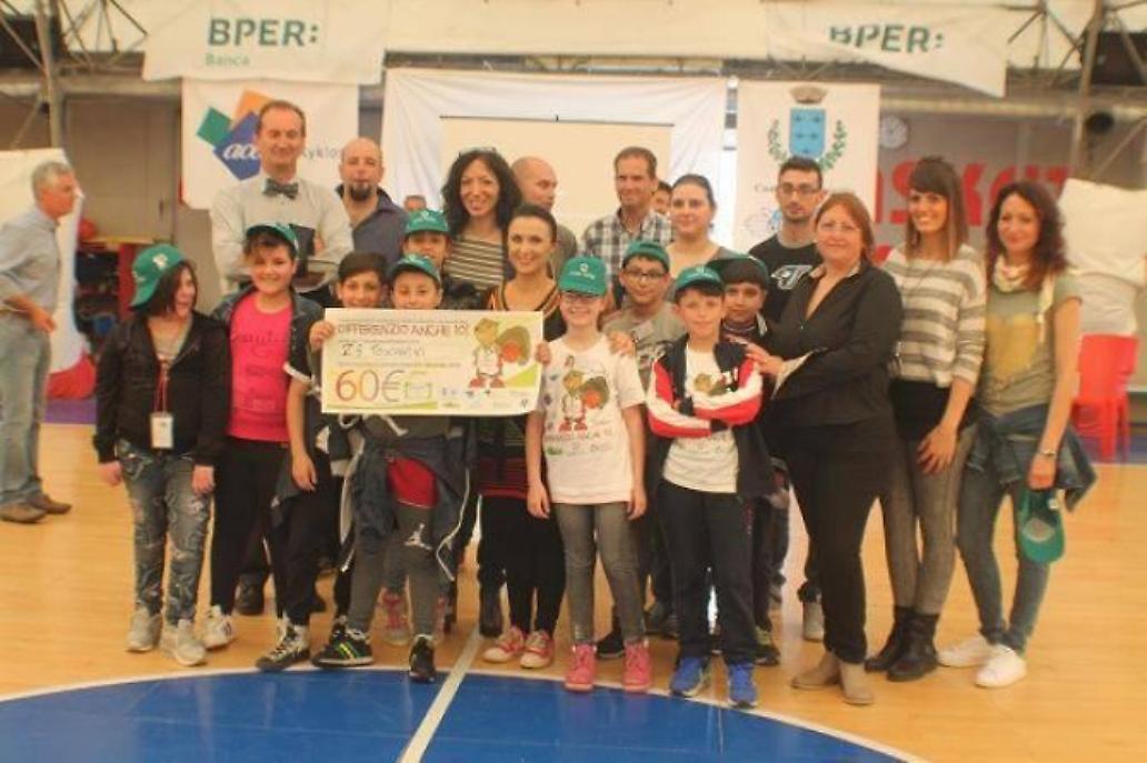 Una rappresentanza della classe V B della scuola Toscanini
