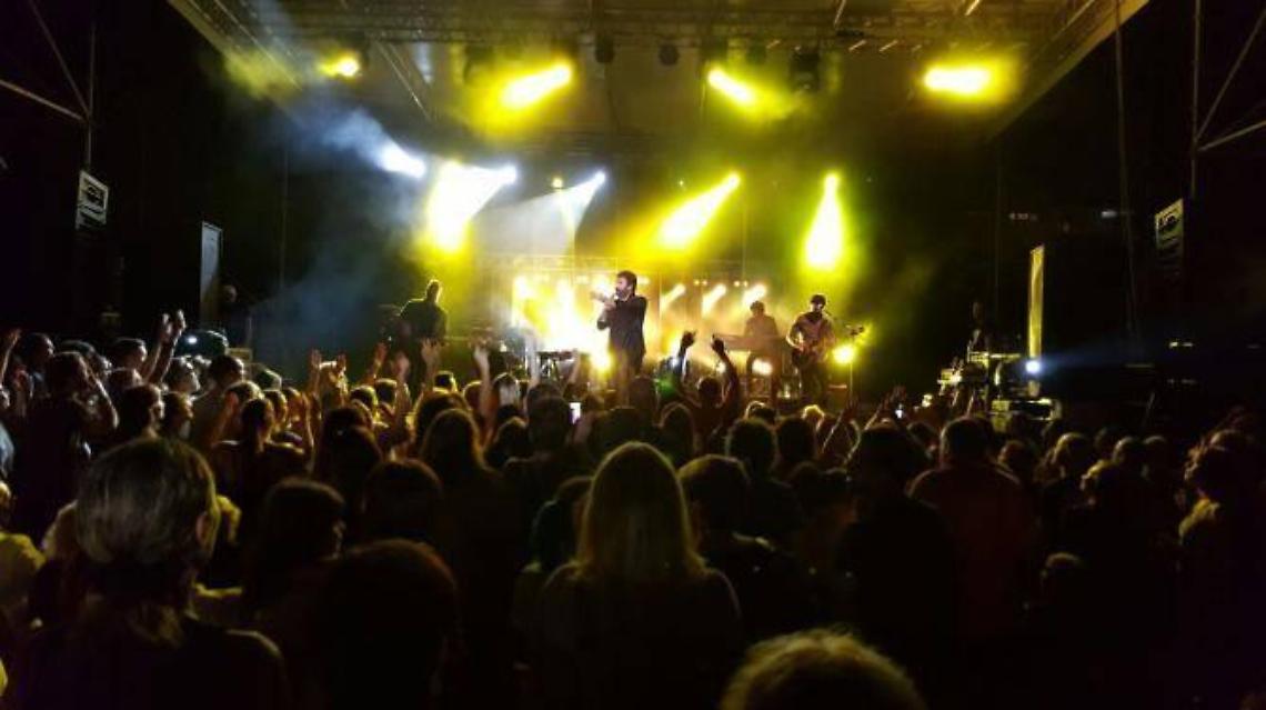 Il pubblico scatenato sotto il palco 