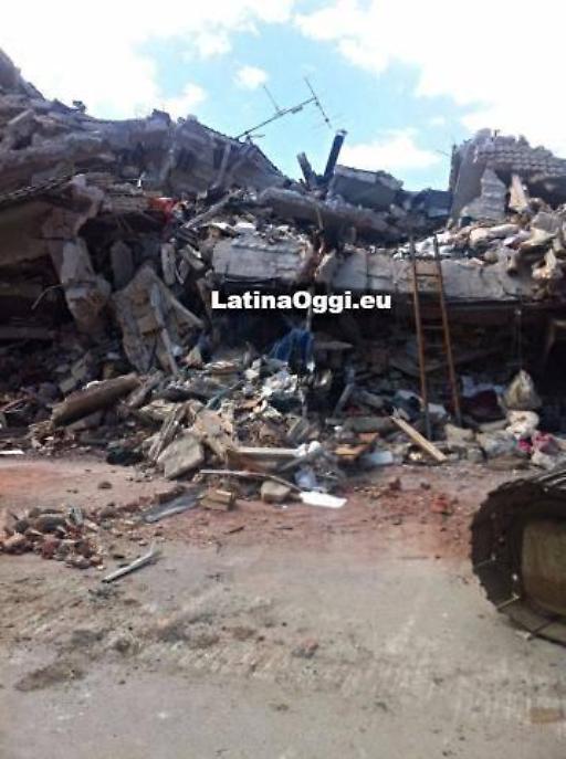 L'abitazione crollata