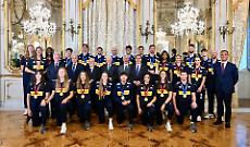 Le nazionali azzurre ricevute al Quirinale dal presidente Mattarella