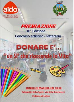 Aido celebra la X edizione del concorso “Donare è …”