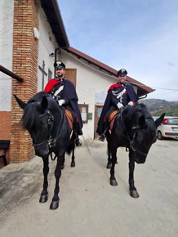 I Carabinieri a cavallo per la festa di Sant'Antonio Abate