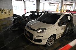 Auto della Asl incendiate, nelle telecamere la conferma del dolo