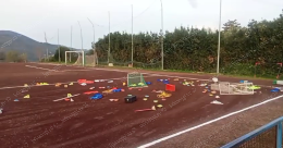 Vandali  allo stadio prima della partita