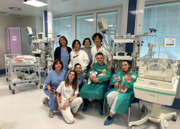 Una notte da ricordare: quattro gemelli prematuri nati al San Camillo di Roma