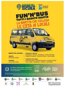 Torna a Latina il Fun’N Bus, l’iniziativa per una movida più sicura