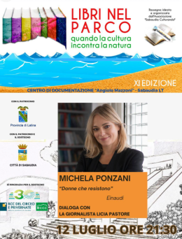 Michela Ponzani a Sabaudia per la rassegna Libri nel Parco