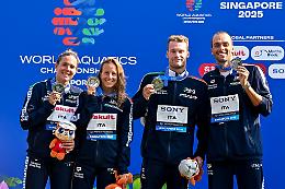 Mondiali, staffetta d'argento. L'Italia vince il trofeo per nazioni