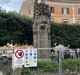 Terracina, atti vandalici al cantiere del Monumento ai Caduti di Piazza Garibaldi
