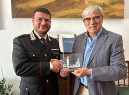 Sabaudia, il sindaco Mosca saluta il maggiore Perrone: “Grazie per la vicinanza alla città”