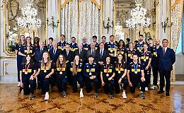 Le nazionali azzurre ricevute al Quirinale dal presidente Mattarella
