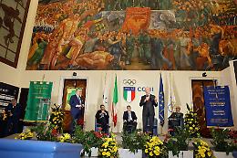 Salone d'Onore del Coni, gli auguri delle Fiamme Gialle