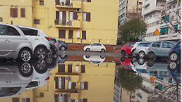 Quando la pioggia &egrave; incessante Largo Pordenone diventa Lago Pordenone