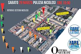 Latina, giornata di pulizia al Nicolosi: giovani e volontari in campo