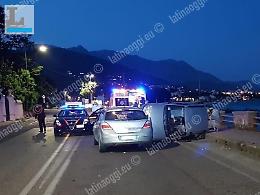 Si ribalta con l'auto sulla Formia-Gaeta: intervento lampo dei soccorsi