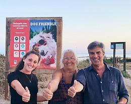 Taglio del nastro per Sabau Beach, la spiaggia di Sabaudia a misura di cani