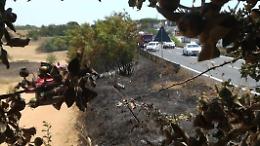 Pontina «rovente»: nuovo incendio a ridosso della 148. Traffico in tilt