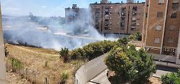 Latina,incendio di sterpaglie tra viale Nervi e la Pontina
