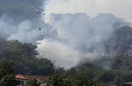 Il Colle Santa Maria  devastato dal rogo. Momenti di paura