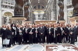 La corale ha cantato per Papa Francesco