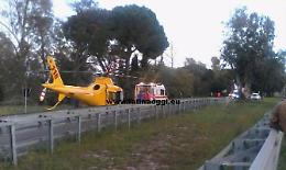 Incidente sulla Pontina,  grave un uomo elitrasportato all'ospedale San Camillo
