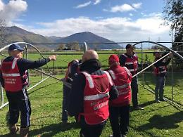 [FOTO] Essere pronti in caso di terremoto, l'impegno dell'Associazione nazionale carabinieri