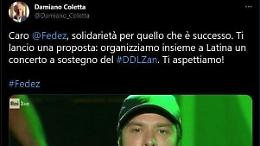Coletta invita Fedez a Latina: "Facciamo un concerto per il Ddl Zan"