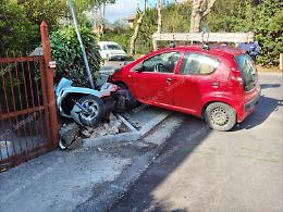 Incidente tra un'auto e uno scooter, un ferito grave a Fondi
