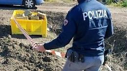 Trova un ordigno bellico nel suo terreno, la polizia mette in sicurezza l'area
