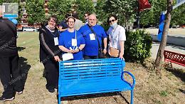 Autismo, una panchina blu nel parco Europa per sensibilizzare la cittadinanza