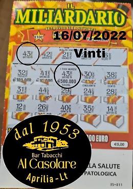 La dea bendata fa tappa ad Aprilia: vinti 500mila euro al gratta e vinci
