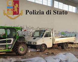 Mezzi da lavoro rubati ritrovati in un capannone abbandonato