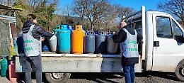 Bombole del gas fuorilegge sequestrate dai finanzieri