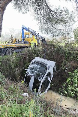 Incidente  in via del Piccarello, auto finisce fuori strada Il fatto