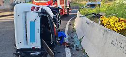 Due incidenti a Latina, auto ribaltate e conducenti feriti