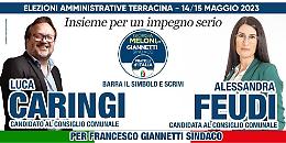 Terracina, imbrattati i manifesti elettorali di Caringi e Feudi