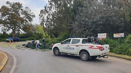 Carico di zucchine finisce in strada su via Litoranea