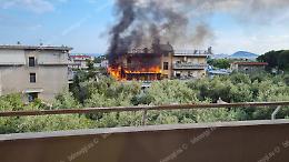 Incendio a Formia via Alcide De Gasperi