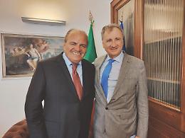 Il senatore Nicola Calandrini incontra il presidente del Consorzio industriale del Lazio Francesco De Angelis
