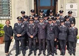 Il saluto degli allievi Marescialli al Colonnello Lorenzo D'Aloia