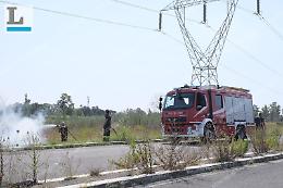 Ennesimo incendio di sterpaglie tra Latina e Borgo Isonzo