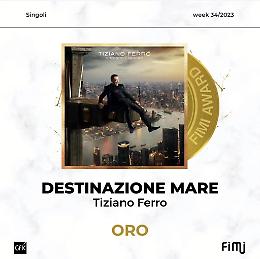 Disco d'Oro per "Destinazione Mare" di Tiziano Ferro e Roberto Casalino