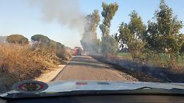 Ancora un incendio sterpaglie, l'emergenza continua