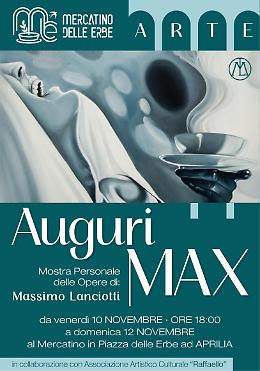 “Auguri Max”, al mercatino delle Erbe in mostra le opere di Massimo Lanciotti