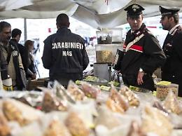 Blitz del Nas al mercato settimanale, sequestrati circa 3 quintali di alimenti