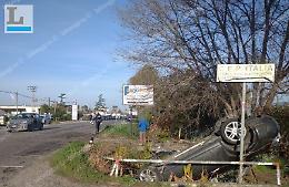 Auto ribaltata sulla Monti Lepini, due feriti