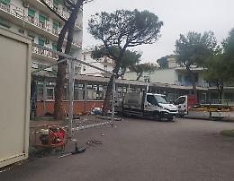 Montata la tenda che per tre mesi sostituirà il reparto di Pronto Soccorso