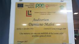 L'auditorium della scuola Volpi di Cisterna è stato intitolato al giovane Damiano Malvi