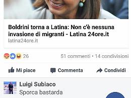Insulti alla presidente della Camera Laura Boldrini, chieste le dimissioni di Subiaco
