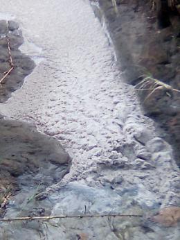 Schiuma bianca nel fosso, scattano i prelievi